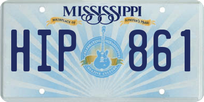 MS license plate HIP861