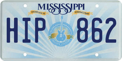 MS license plate HIP862