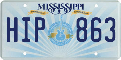MS license plate HIP863
