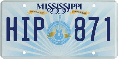 MS license plate HIP871