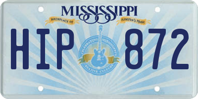 MS license plate HIP872