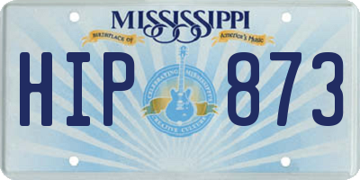 MS license plate HIP873