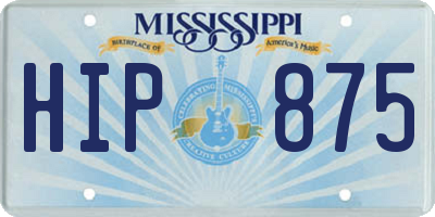 MS license plate HIP875