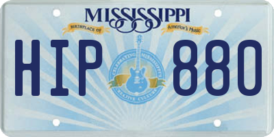 MS license plate HIP880