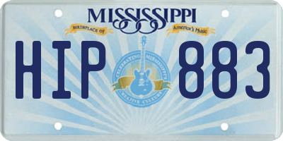 MS license plate HIP883