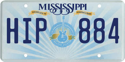 MS license plate HIP884