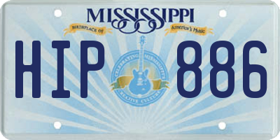 MS license plate HIP886