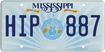 MS license plate HIP887