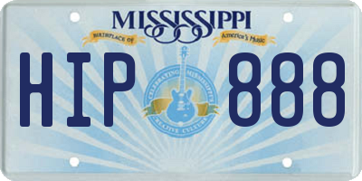 MS license plate HIP888