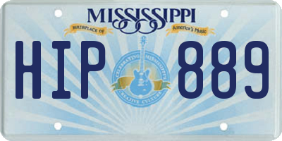 MS license plate HIP889