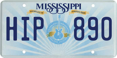 MS license plate HIP890