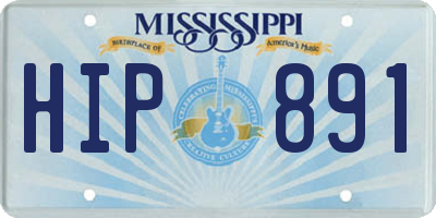 MS license plate HIP891