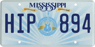 MS license plate HIP894