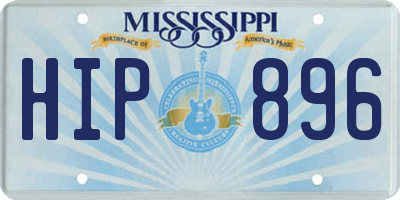 MS license plate HIP896