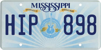 MS license plate HIP898