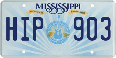 MS license plate HIP903