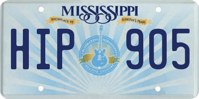 MS license plate HIP905