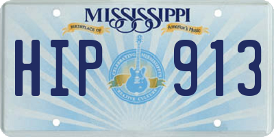 MS license plate HIP913