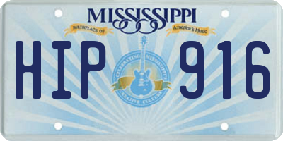 MS license plate HIP916