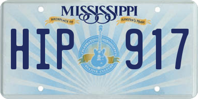 MS license plate HIP917