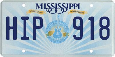 MS license plate HIP918