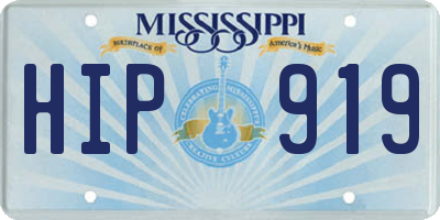 MS license plate HIP919