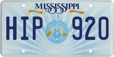 MS license plate HIP920