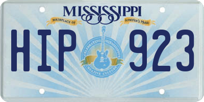 MS license plate HIP923