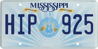 MS license plate HIP925