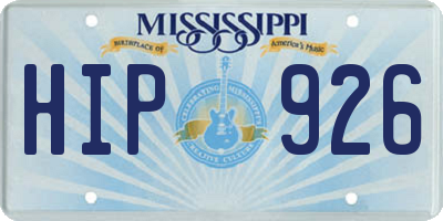 MS license plate HIP926