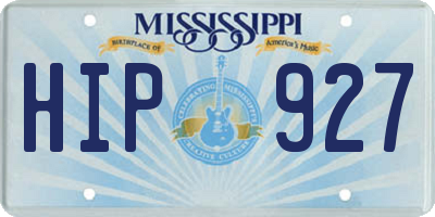 MS license plate HIP927