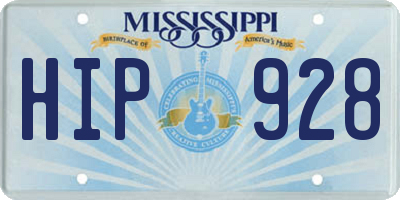 MS license plate HIP928