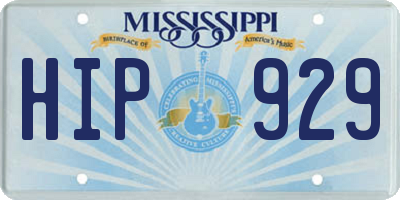 MS license plate HIP929
