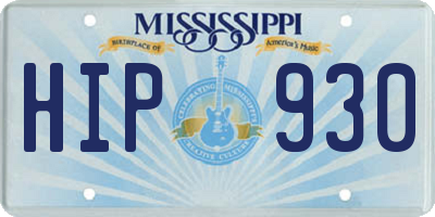 MS license plate HIP930