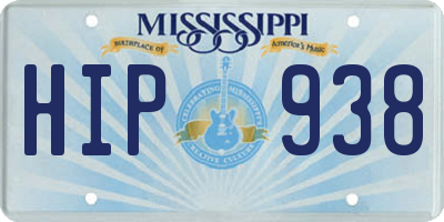MS license plate HIP938