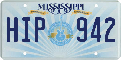 MS license plate HIP942