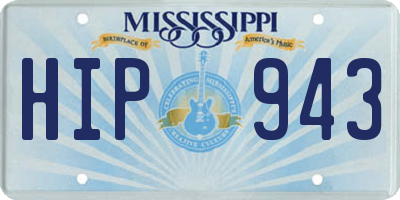 MS license plate HIP943