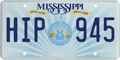 MS license plate HIP945