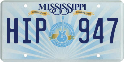 MS license plate HIP947