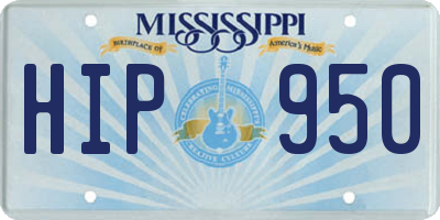 MS license plate HIP950