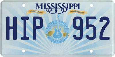 MS license plate HIP952
