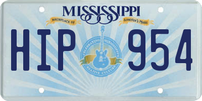 MS license plate HIP954