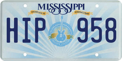 MS license plate HIP958