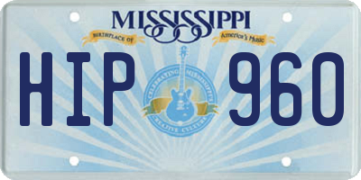 MS license plate HIP960