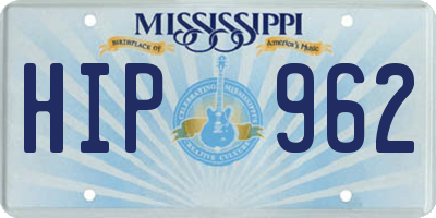 MS license plate HIP962