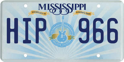 MS license plate HIP966