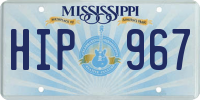 MS license plate HIP967