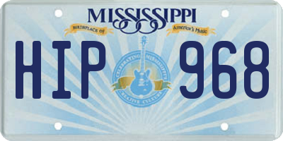 MS license plate HIP968