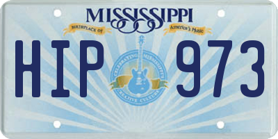 MS license plate HIP973