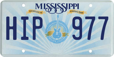 MS license plate HIP977